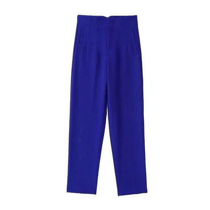 TRAF Women's High Waist Trousers - Formal & Casual Cropped Pants - Buy Center US