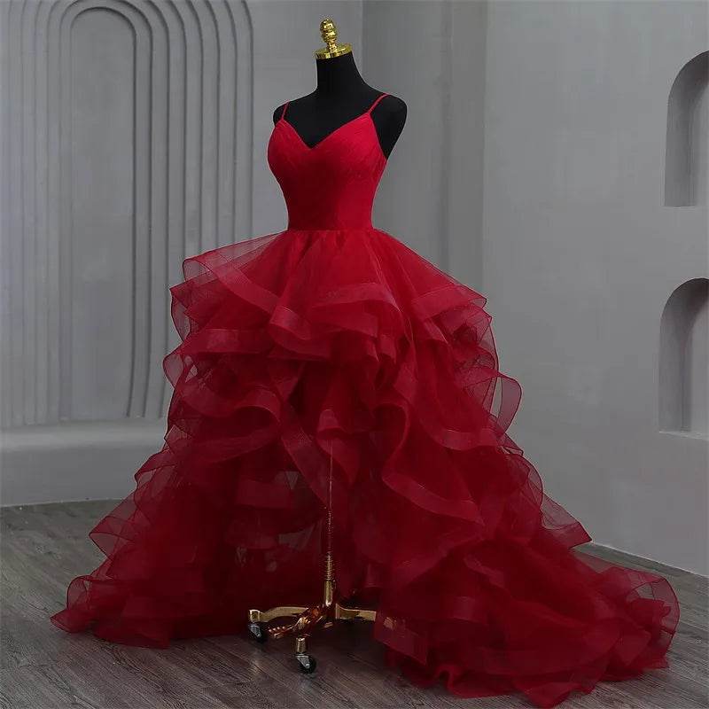 Customized Quinceanera Dress - Ruffles, V-Neck & Spaghetti Straps - Buy Center US