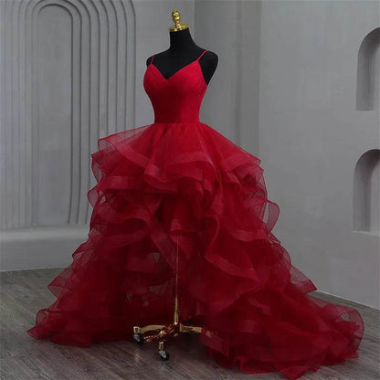 Customized Quinceanera Dress - Ruffles, V-Neck & Spaghetti Straps - Buy Center US