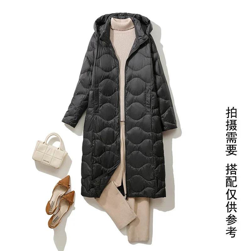 Women’s Lightweight Hooded Down Jacket - Stylish & Warm for Winter - Buy Center US