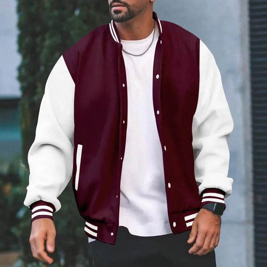 Unisex Bomber Jacket - Casual Hip Hop Patchwork Coat for Spring & Autumn - Buy Center US