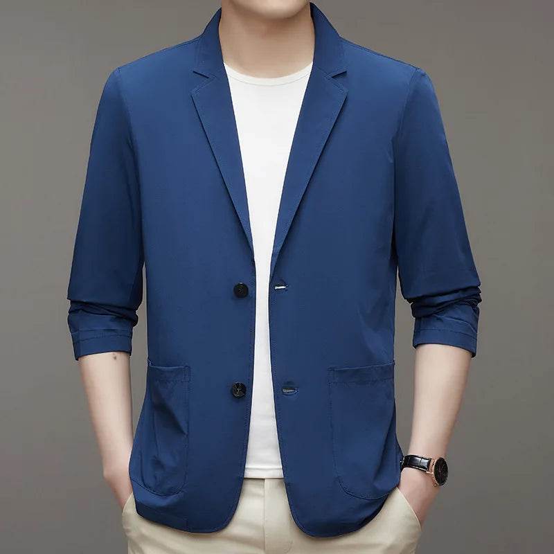 Men's Sunwear Casual Suit - Breathable Ice Silk Blazer for Spring - Buy Center US