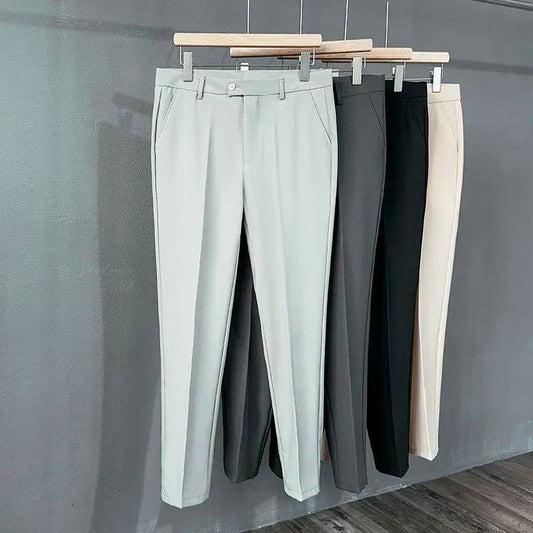 Men's Slim Fit Suit Pants - 5 Colors, Classic Business Trousers - Buy Center US