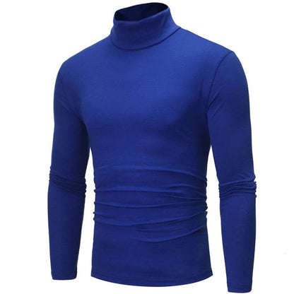 Bigsweety Men's Turtleneck Pullover - Solid Color Slim Fit for Spring - Buy Center US