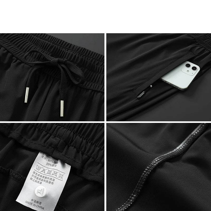 Longe 2024 Summer Ice Silk Men's Trousers - Lightweight Casual Pants - Buy Center US