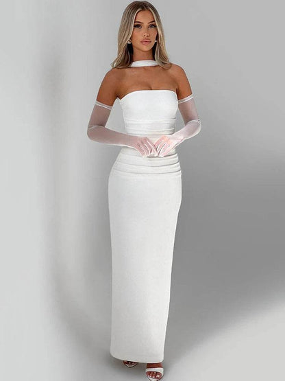 Mozision Strapless Maxi Dress - Sexy Bodycon Club Wear for Women - Buy Center US