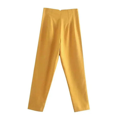 TRAF Women's High Waist Trousers - Formal & Casual Cropped Pants - Buy Center US