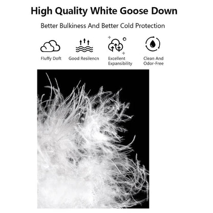 Women's Luxury Goose Feather Coat with Fox Fur - Winter Puffer - Buy Center US