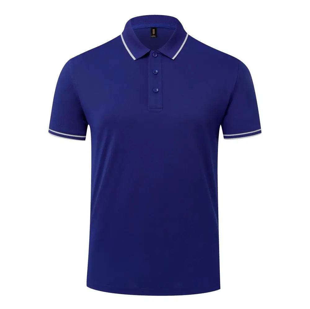Classic Striped Polo T-Shirt for Men - Short Sleeve, Casual & Breathable - Buy Center US