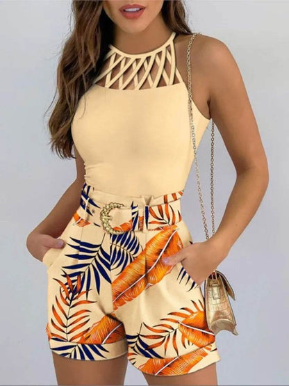 Women’s Summer Two Piece Suit - Sexy Slim Tank Top & Shorts Set - Buy Center US