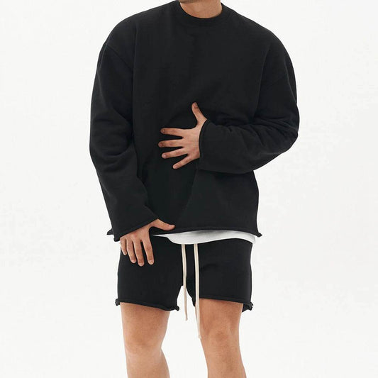 Dueweer Men's Summer Cotton Sets - Loose Hoodie & Shorts for Casual Wear - Buy Center US
