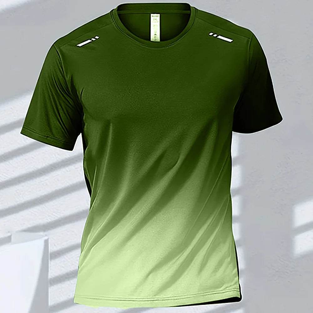 Men's Quick-Drying Gradient T-Shirts - Lightweight Casual Workout Tees - Buy Center US