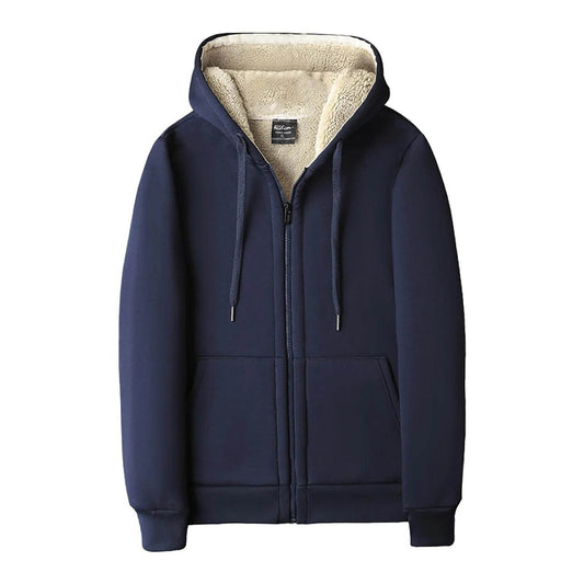 Men’s Padded Hooded Cardigan - Thickened Lamb Wool for Fall & Winter - Buy Center US