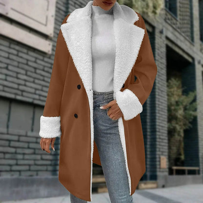 Women's Retro Suede Leather Jacket – Autumn Winter Windbreaker Style - Buy Center US