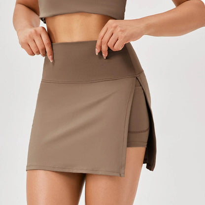 Women's High Waist Sports Culottes - Quick Drying & Stylish Slit - Buy Center US