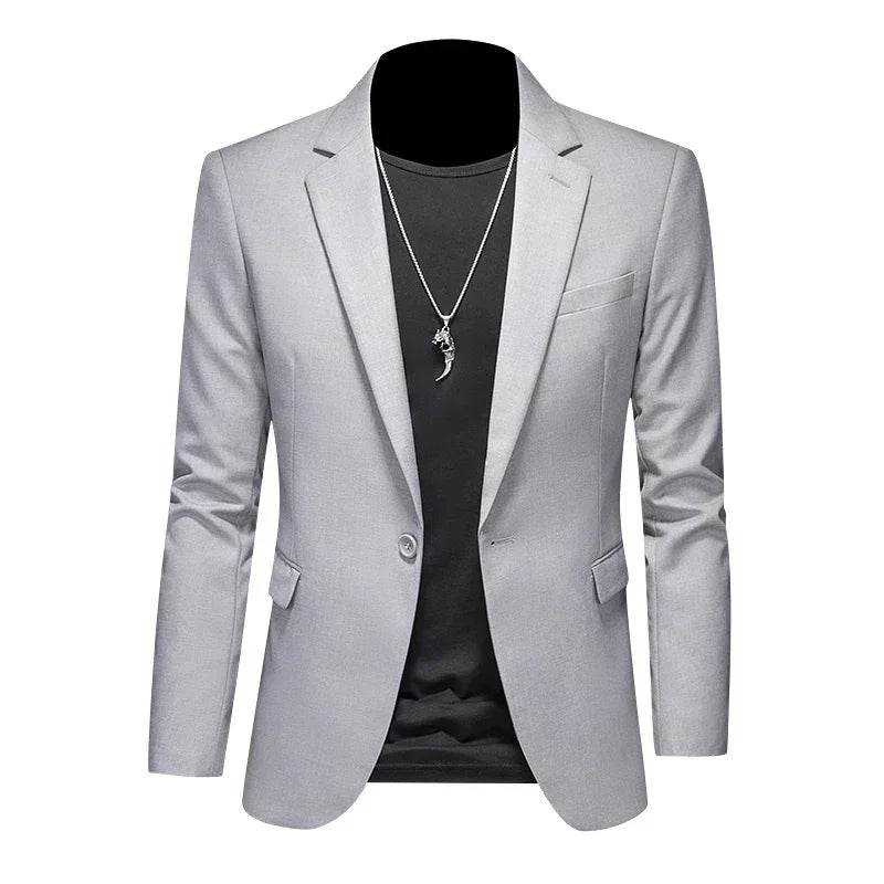 FAVOCENT Men's Slim Fit Blazer - Casual Wedding Party Coat in Solid Colors - Buy Center US