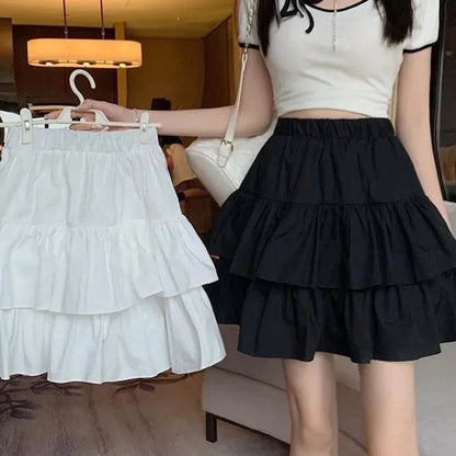 GIDYQ Women's A-Line Pleated Skirt - Summer Ruffle Mini Style - Buy Center US