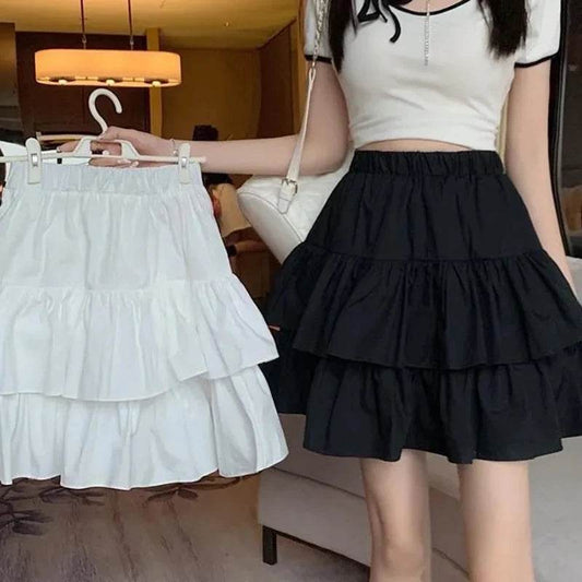 GIDYQ Women's A-Line Pleated Skirt - Summer Ruffle Mini Style - Buy Center US