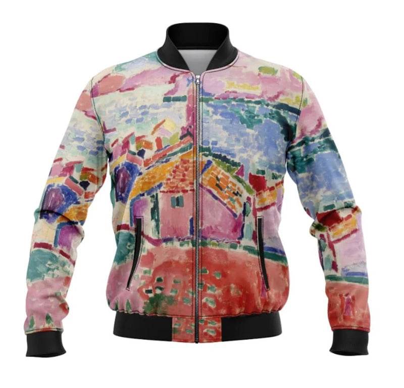 Japanese Style Graphic Bomber Jacket for Men - Casual Streetwear Autumn - Buy Center US