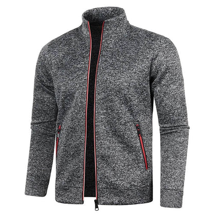 Men's Casual Thicken Jacket - Zipper Stand Collar Slim Fit Outerwear - Buy Center US