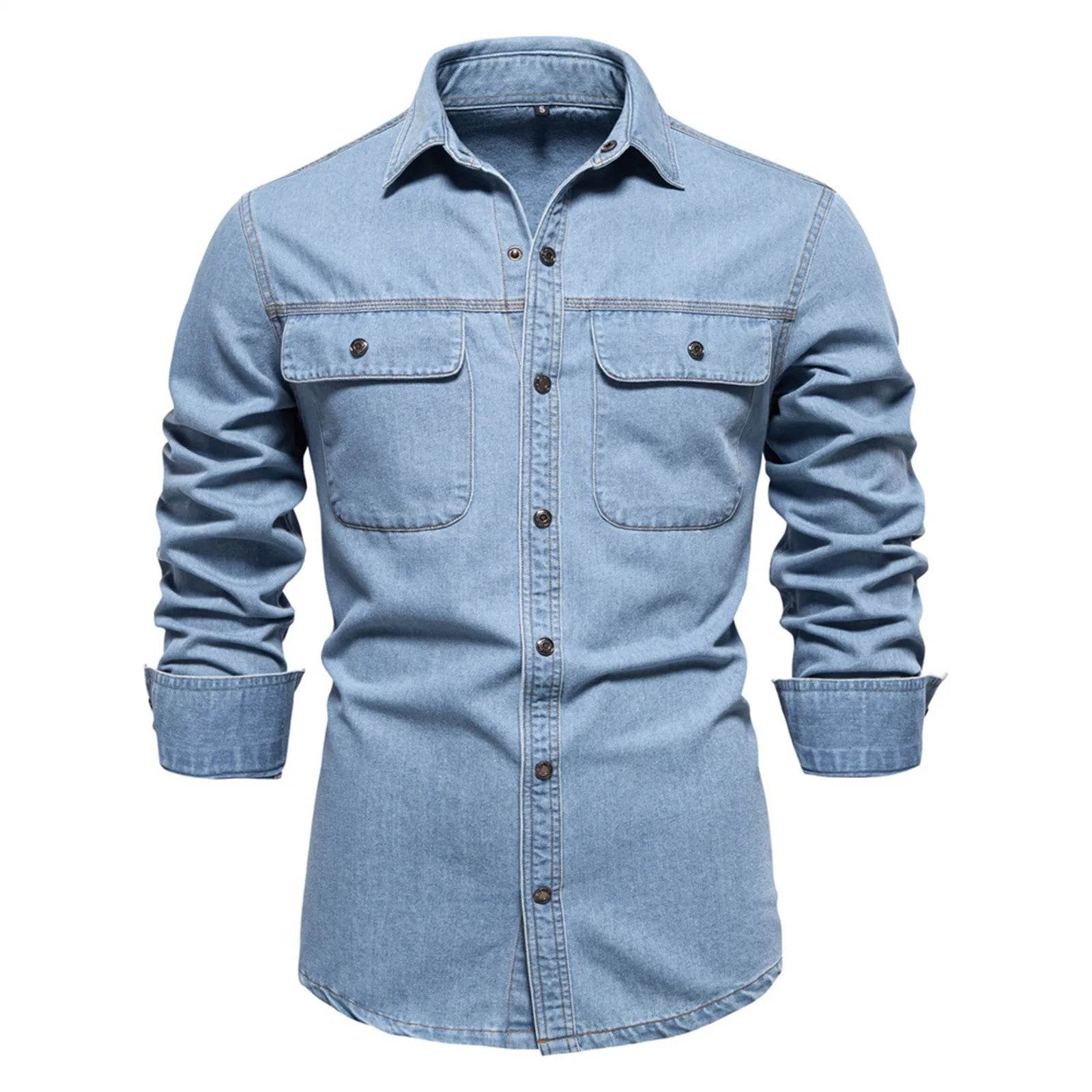 MUQGEW Men's Denim Jacket - Casual Loose Fit Retro Spring Outerwear - Buy Center US
