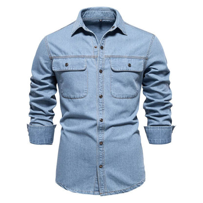 MUQGEW Men's Denim Jacket - Casual Loose Fit Retro Spring Outerwear - Buy Center US