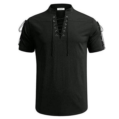 GYM STEEZE Summer Men's V-Neck Shirt - Breathable Casual Short Sleeve - Buy Center US