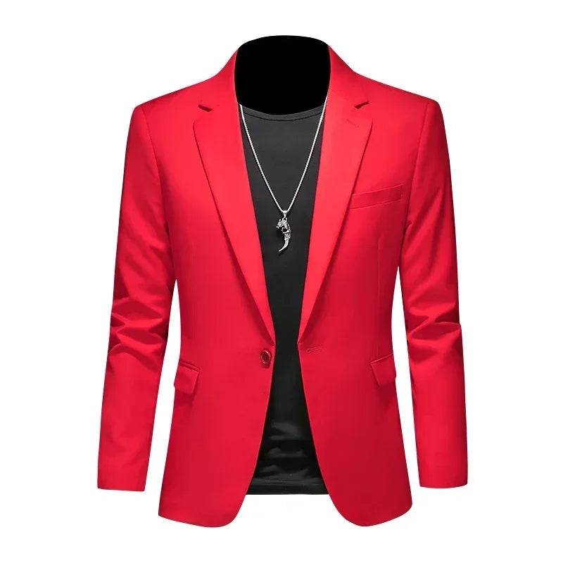 FAVOCENT Men's Slim Fit Blazer - Casual Wedding Party Coat in Solid Colors - Buy Center US