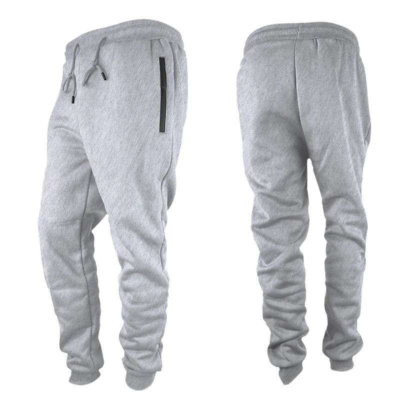 Men's Tapered Joggers with Zipper Pockets - Ideal for Workout & Running - Buy Center US