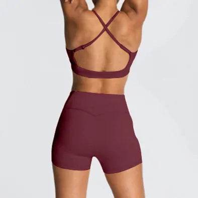 Bobicloud Women's Yoga Running Gym Set - Seamless Bra & Shorts - Buy Center US