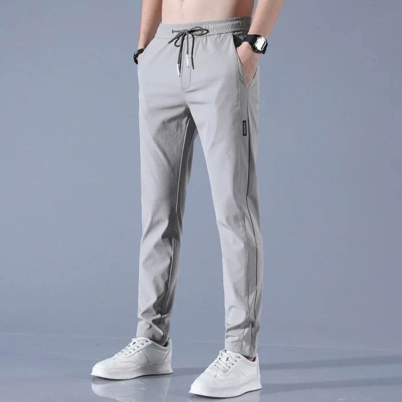 Ice Silk Men's Business Casual Pants - Lightweight, Breathable Summer Style - Buy Center US