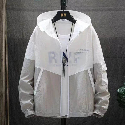 Men's Ultra Light UV Protection Windbreaker Jacket - Hooded Casual Coat - Buy Center US