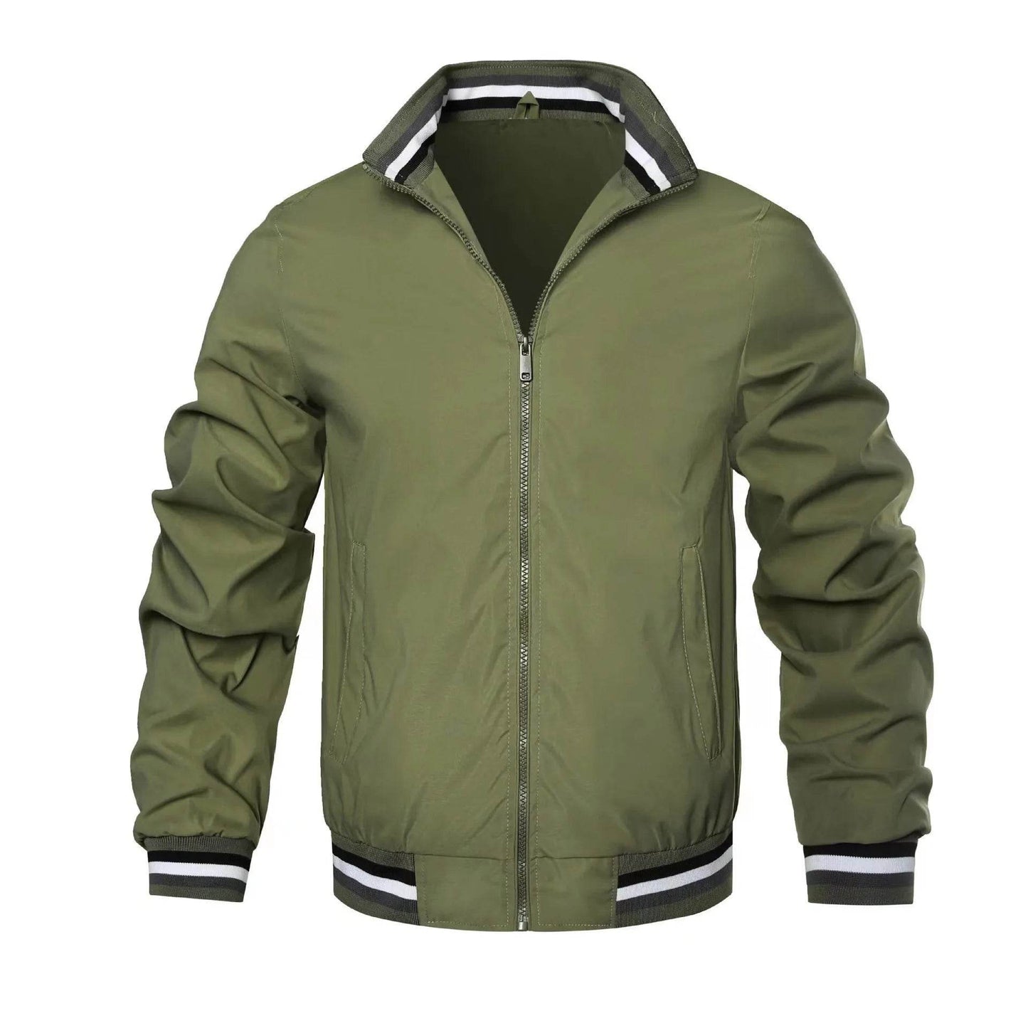 Casual Men's Windbreak Bomber Jacket - Lightweight Spring & Summer Wear - Buy Center US