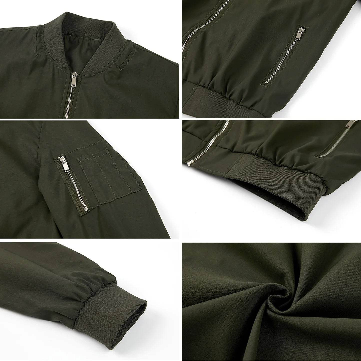 ReFire Gear Men's Lightweight Bomber Jacket - Casual Spring & Autumn Style - Buy Center US
