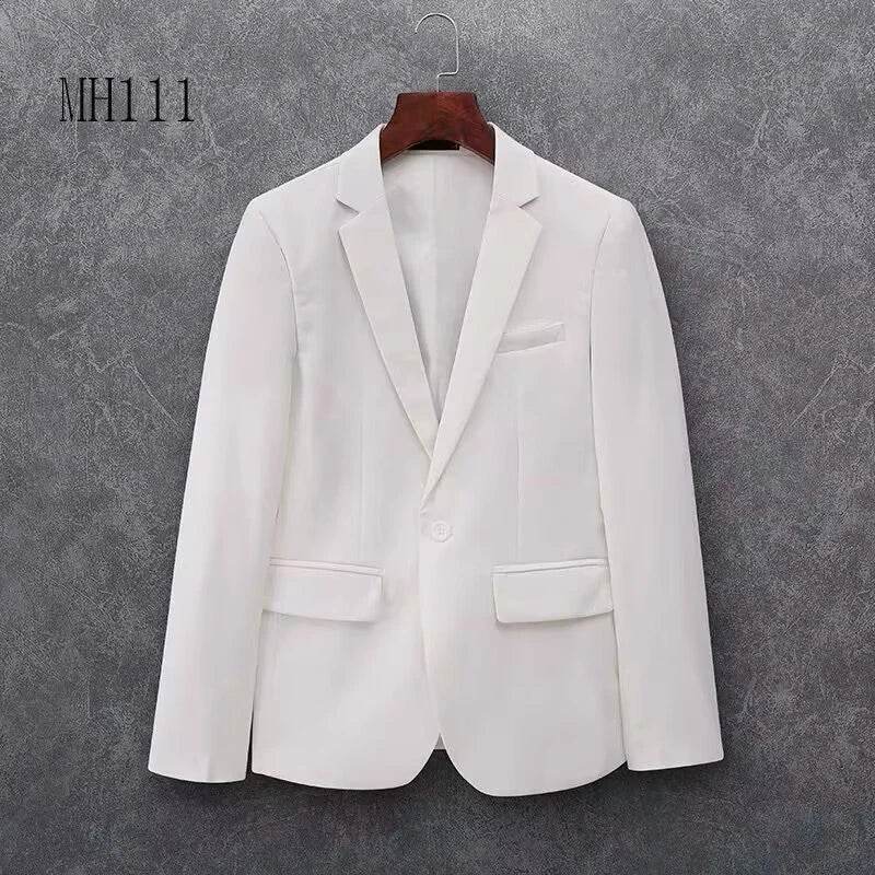 GPBD Men's Casual White Jacket - Slim Fit Single Breasted Spring Style - Buy Center US