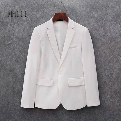 GPBD Men's Casual White Jacket - Slim Fit Single Breasted Spring Style - Buy Center US