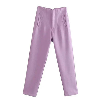 TRAF Women's High Waist Trousers - Formal & Casual Cropped Pants - Buy Center US