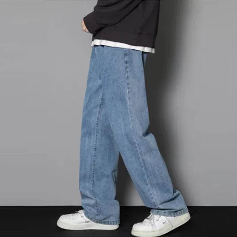 2025 Men’s Baggy Casual Jeans - High Street Straight Leg Denim - Buy Center US