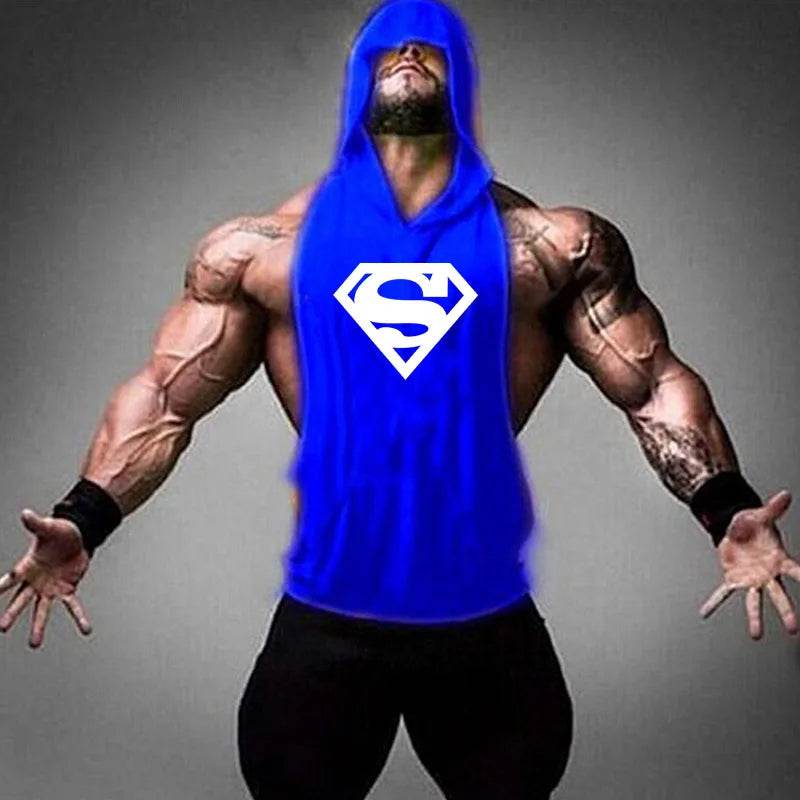 2024 Men's Cotton Tank Top - Hooded Sleeveless Gym Workout Shirt - Buy Center US