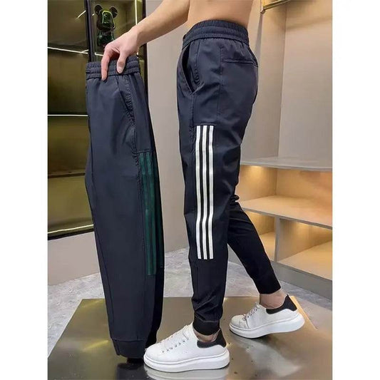 Casual Summer Men's Slim Fit Sports Pants - Ankle Length, Versatile Style - Buy Center US