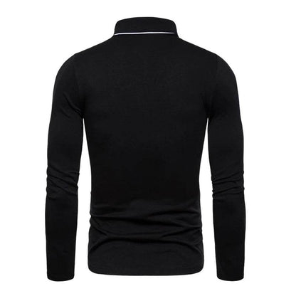 WSHIXDW Men's Long-Sleeved Polo Shirt - Casual Spring/Summer Fashion - Buy Center US