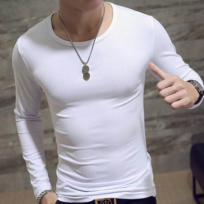 Bigsweety Men's Turtleneck Pullover - Solid Color Slim Fit for Spring - Buy Center US