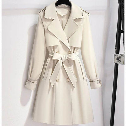 Women's Long Suede Trench Coat 2024 - Fashionable & Chic - Buy Center US