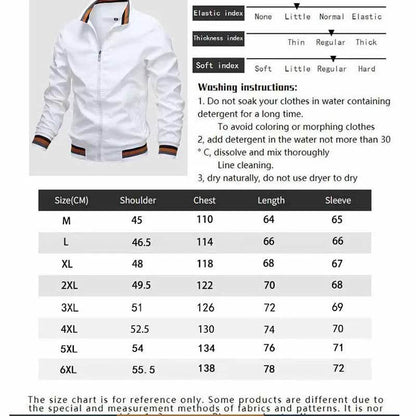 ZHANLINWU Men's Bomber Jacket - Casual Zipper Coat for Spring & Autumn - Buy Center US