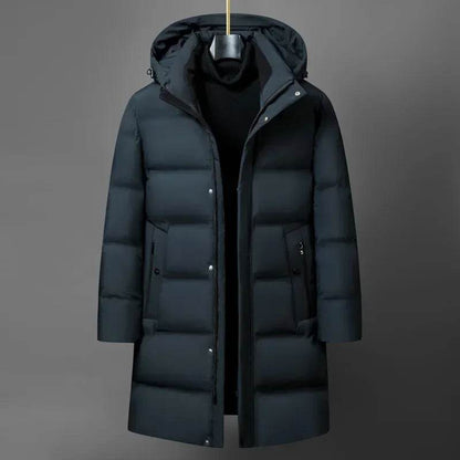 Snow Master Men's Winter Jacket - Thick Down Coat with Hood, Warm & Stylish - Buy Center US