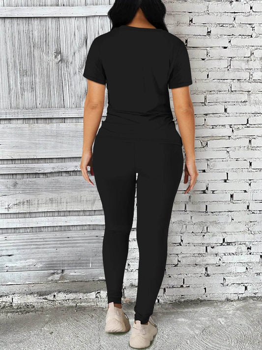 HAKUBEBY Women's Summer Short Sleeve Pants Set - Casual & Comfortable - Buy Center US
