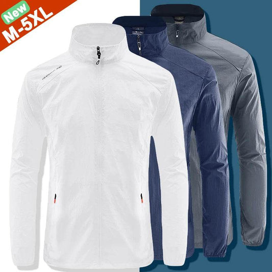 MuLS Men's Summer Windbreaker Jacket - Ultralight Casual Fishing Coat - Buy Center US