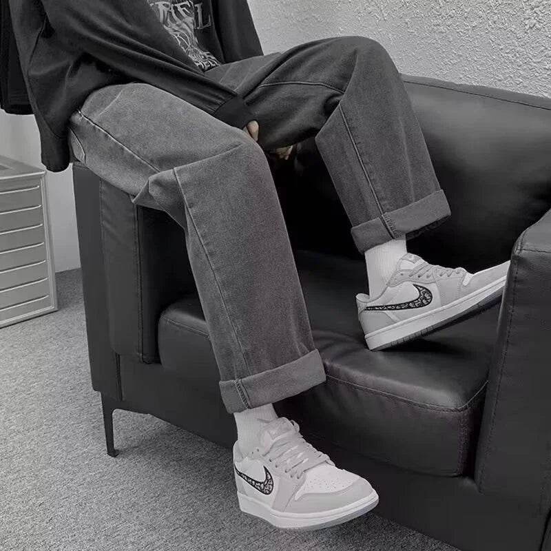 2025 Men’s Baggy Casual Jeans - High Street Straight Leg Denim - Buy Center US