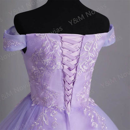 Y&M Customized Pink Sweet 16 Quinceanera Dress - Off Shoulder Ball Gown - Buy Center US