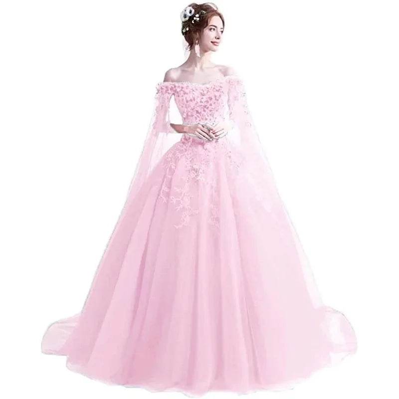 Bomaris Vintage Ball Gown Quinceanera Dress with Cape - Customized Style - Buy Center US